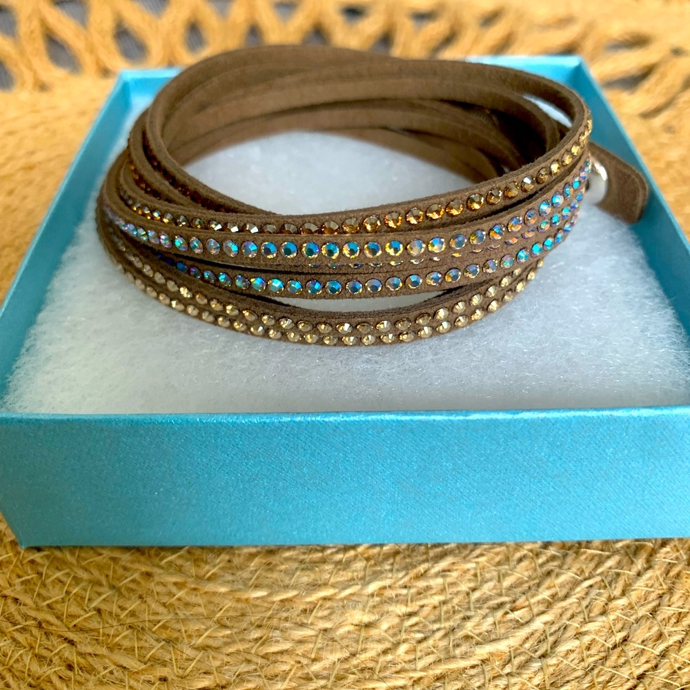 Touchstone Crystal - Wrap Star Bracelet - Mocha